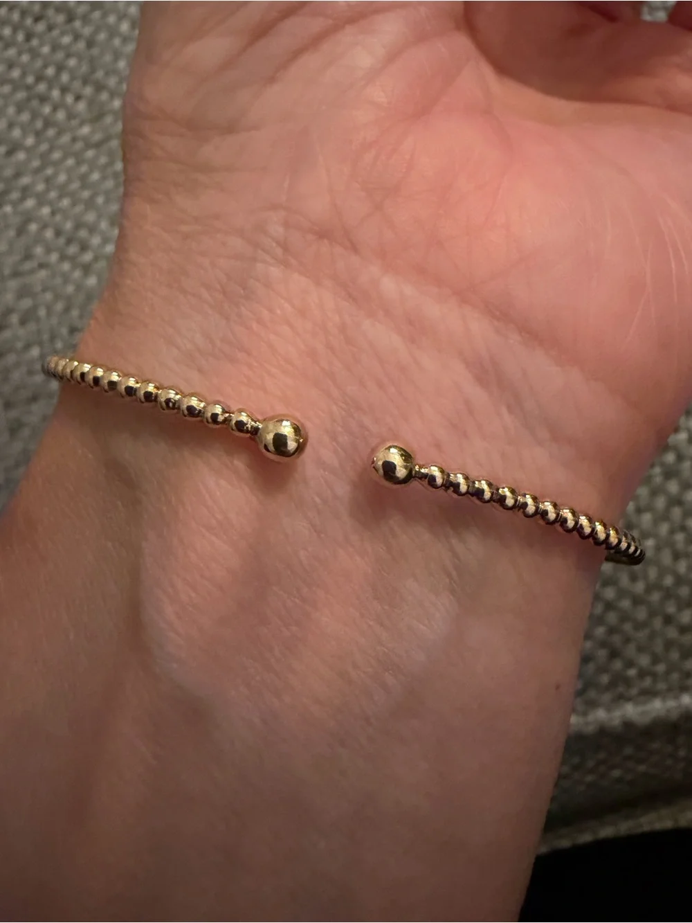 Gabriel & Co 14k yellow gold Bujukan open bangle SIZE 6.5